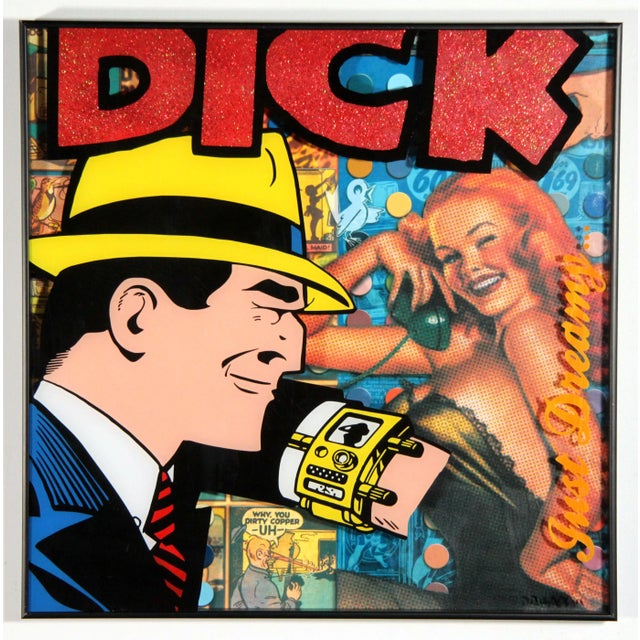Vintage C.1980's Dick Tracy Acrylic Shadowbox Wall Art For Sale - Image 9 of 9