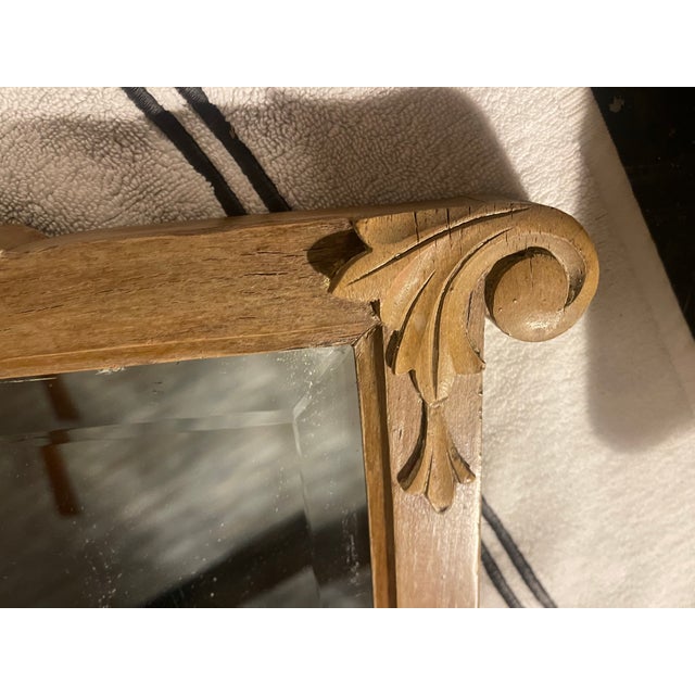 Wood 18th–Early 19th Century French Hand-Carved Wood Mirror Frame With Neoclassical Crest, Circa 1780–1820 For Sale - Image 7 of 11