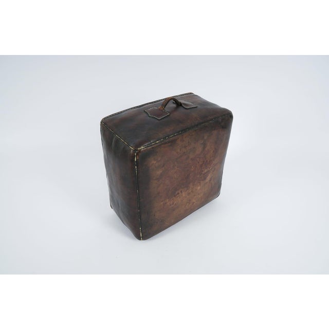 Set of Mid-Century Modern Leather Handmade Neck Poufs, 1960s For Sale - Image 17 of 18