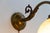 Italian Art Nouveau Glass and Brass Moon Wall Light, 1920s For Sale - Image 12 of 18