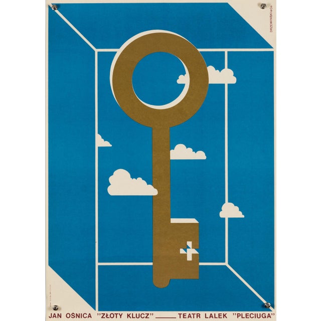 Golden Key Puppet Theatre Poster by Jan Osnica, 1980s For Sale - Image 9 of 9