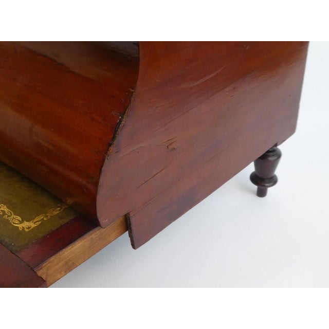 Wood Antique Victoria Bed Steps with Leather For Sale - Image 7 of 13