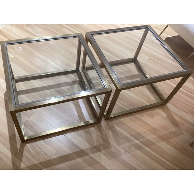 Hollywood Regency Glass Tables, 1970s, Set of 2 For Sale - Image 3 of 18