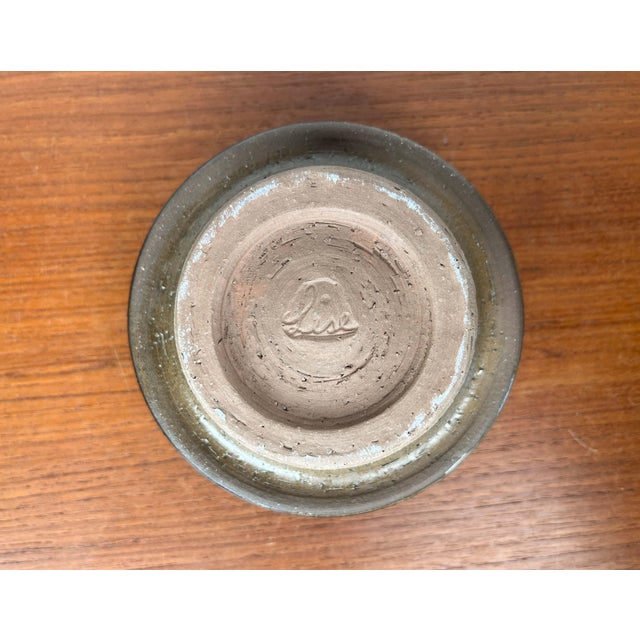 Mid-Century Modern Danish Studio Pottery Candleholder by Lise Eder for Lise Keramik, 1960s For Sale - Image 14 of 15