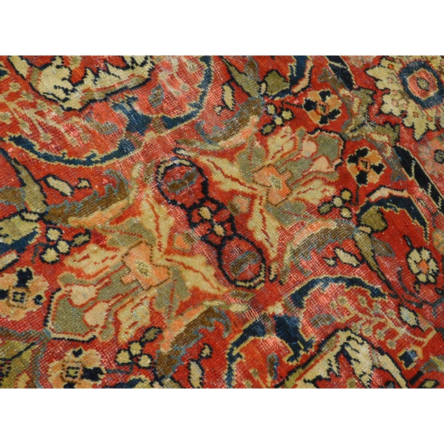 1920s Antique Persian Sickle Leaf Mahal Rug - 10'3"x 14' For Sale - Image 11 of 13
