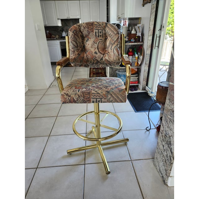 Metal Mid 20th Century Chromecraft High Stools For Sale - Image 7 of 8