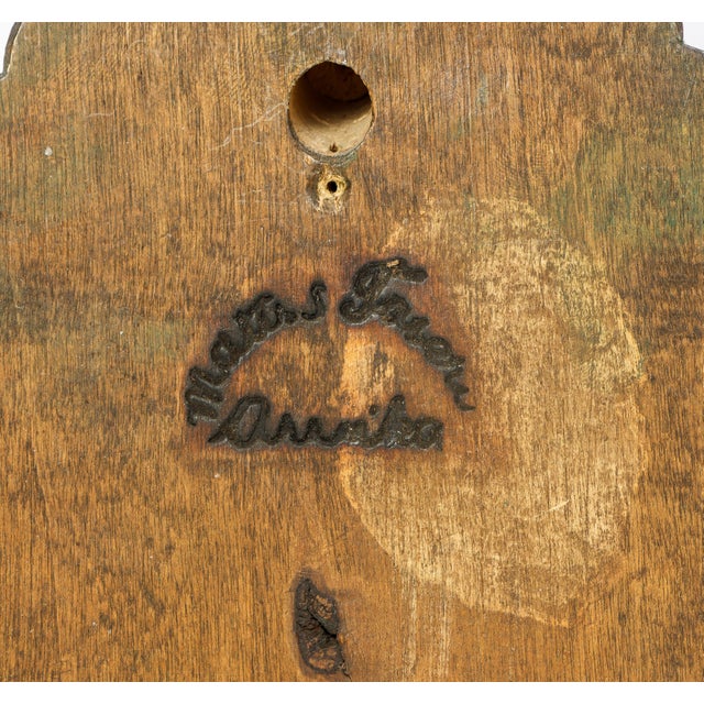 Swedish Carved Wood Wall Sconce by Matts in Taserud, Folk Art For Sale In Nashville - Image 6 of 7