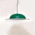 Mid-Century Modern Italian Hat-Shaped Green Metal Chandelier, 1970s For Sale - Image 4 of 16