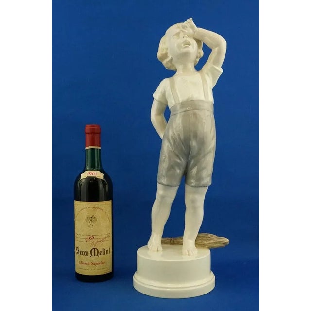 Very Large Ceramic Sculpture of a Crying Child by Albertbdominique Rozé for Goldscheider, Austria, 1900s For Sale - Image 10 of 18