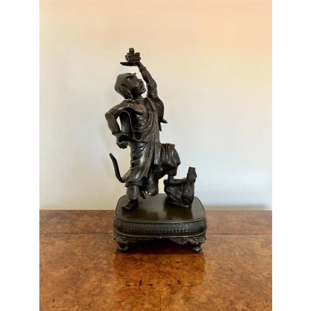 Late 19th Century Large Antique Japanese Bronze Figure, 1880 For Sale - Image 5 of 5