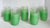 1950s Vintage Green Blendo Frosted Glass Tumblers With Gold Rims - Set of 5 For Sale - Image 5 of 9