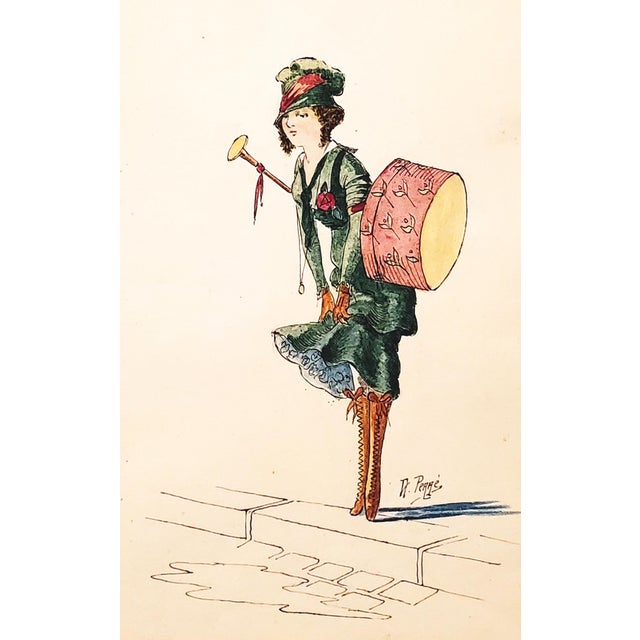 Aristide Perré, Thumbelina Perplexed, 1933, Drawing For Sale