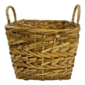 Vintage Loose Weave Storage Basket