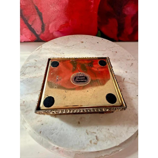 Bovano Royal Bovano Italian Style Cobalt Blue Enamel Vintage Cigarette Case or Jewelry Box From the 1950s or 1960s For Sale - Image 4 of 12