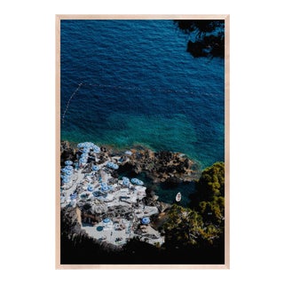 La Fontelina Aerial by Natalie Obradovich in Natural Maple Framed Paper, Small Art Print For Sale