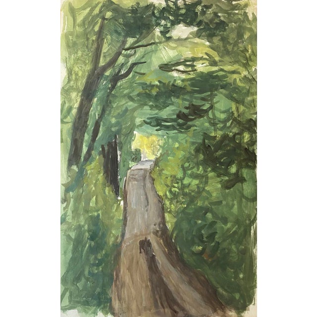 Isaac Charles Goetz, Chemin sous les bois, 1965, Watercolor For Sale - Image 6 of 6