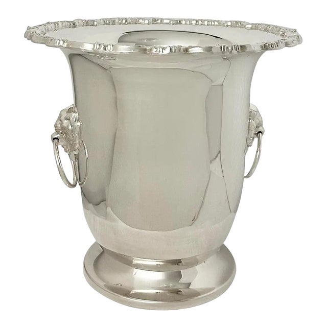 Mid 20th Century Champagne Bucket Leonard Silver Plated Wine Chiller / Ice Bucket For Sale