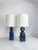 Mid-Century Modern Blue Ceramic Table Lamps by Nils Thorsson for Fog & Morup, 1960s, Set of 2 For Sale - Image 3 of 12