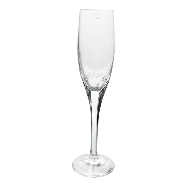 Atlantis “Sara” Single Crystal Champagne Flute For Sale