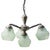 Art Deco Chandelier in Green Frosted Glass and Silver Nickel, 1920s For Sale - Image 11 of 11