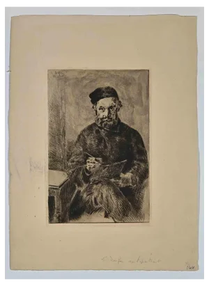 Edouard Dufeu, Self-Portrait, Etching, 1888