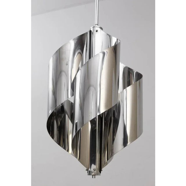 Reggiani Space Age Chromed Chandelier, 1970s For Sale - Image 4 of 6