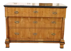 Biedermeier Cherry Wood Chest of Drawers with Columns, 1830