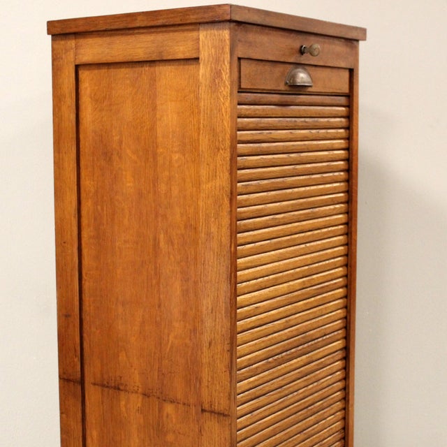 Vintage Filing Cabinet in Oak, 1920s For Sale - Image 11 of 15