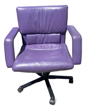 1990s Mario Bellini Vitra Figura Post Modern Purple Leather Desk Chair