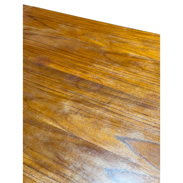 Vintage Danish Teak Draw Leaf Mid Century Modern Dining Table For Sale - Image 10 of 13