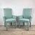 This striking pair of sculptural modern armchairs brings a clean-lined silhouette and playful personality to any interior....