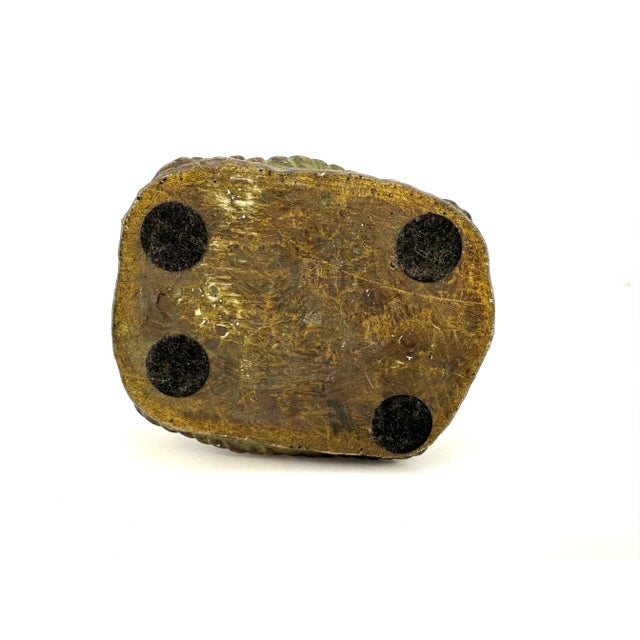 Gold Vintage 1960's Mid Century Bronze Color Cat For Sale - Image 8 of 8