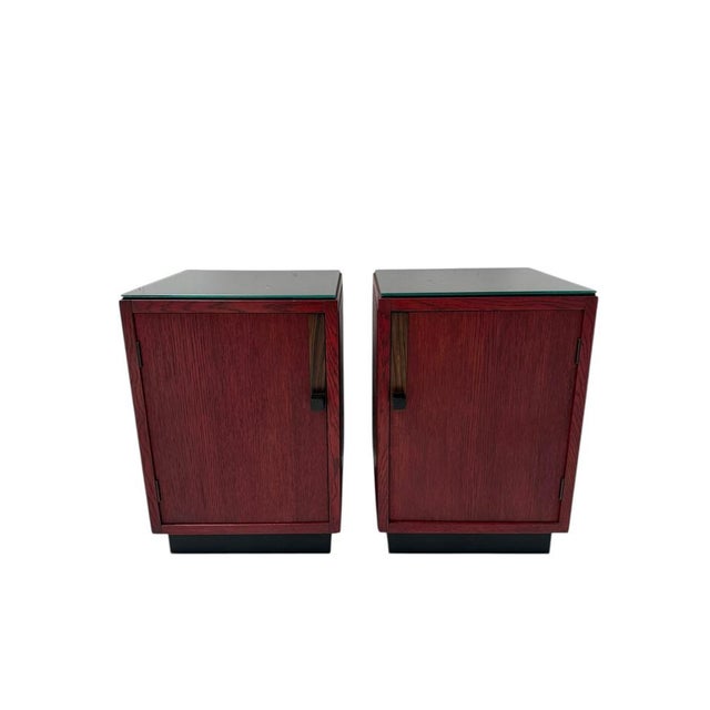 Art Deco Modernist Nightstands by A.H. Jansen for L.O.V. Oosterbeek, 1920s, Set of 2 For Sale - Image 11 of 14