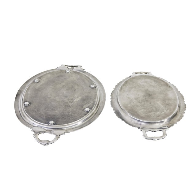 Vintage Silver Plate Trays, 1950, Set of 7 For Sale - Image 6 of 10