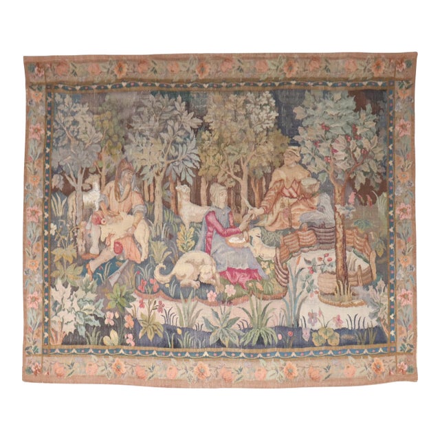 19th Century Zabihi Collection Belgian Tapestry For Sale