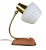 Mid-Century Modern Table Lamp in Frosted Glass and Brass, 1960s For Sale - Image 6 of 7