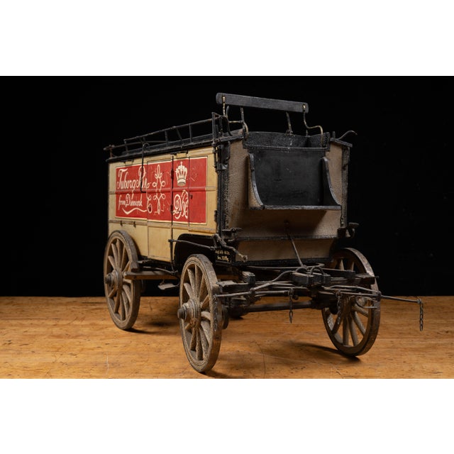 Antique Tuborg Beer Horse-Drawn Delivery Wagon Exhibition Model, Circa 1900s–1920s For Sale In Chicago - Image 6 of 14