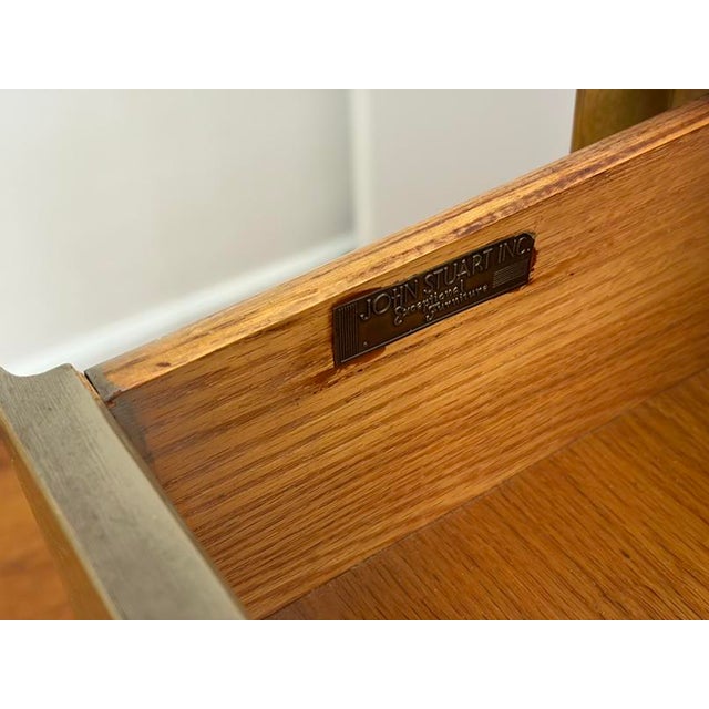 Mid-Century Modern 1950s John Stuart Mid-Century Modern Highboy Dresser For Sale - Image 3 of 3