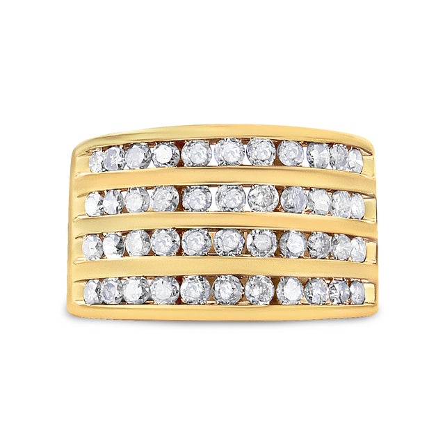 A perfect addition to your everlasting jewelry collection, this 4 row band is crafted in genuine .925 sterling silver and...
