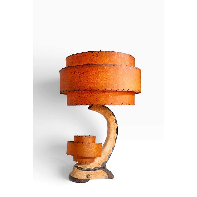 1950s Mid-Century Modern Plaster Table Lamp For Sale - Image 13 of 16