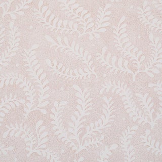 Sample - Schumacher Etched Fern Wallcovering In Blush For Sale