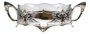 Art Nouveau Silver Jardiniere with Glass Insert from Koch & Bergfeld, Germany, 1900s