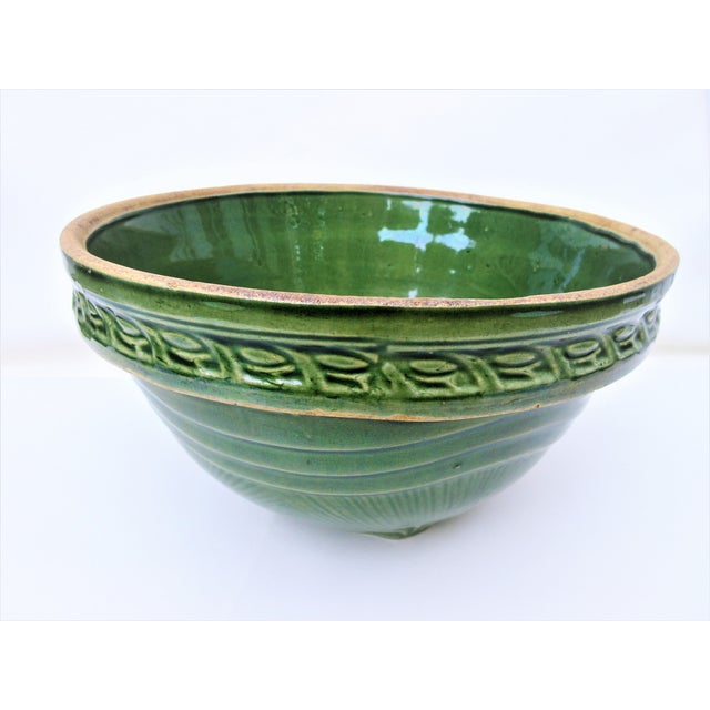 Antique Green Roseville Pottery Crock Bowl Chairish