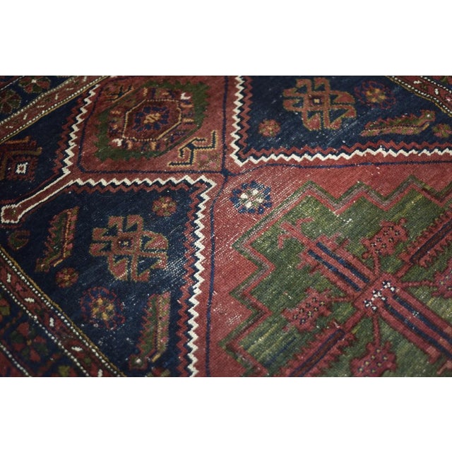 Vintage Handwoven Tribal Shiraz Qashqai Rug, 1940s For Sale - Image 6 of 15