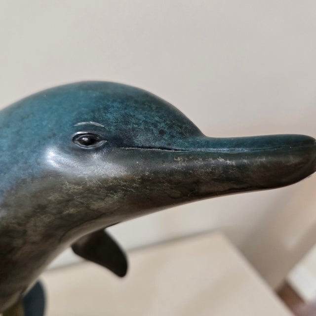Dale J Evers Centerpiece Dolphin Sculpture Sky Dance II Signed and Numbered 29/250 For Sale - Image 13 of 16