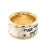 Metal Mid 20th Century Health & Happiness 14k Yellow Gold Sterling Silver Hebrew Pray Ring - Size 6.5 For Sale - Image 7 of 9