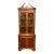 Vintage Corner Cabinet, Burl Walnut and Curly Maple Cabinet For Sale