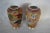 Two vintage Japanese Satsuma vases with applied marriage decorations. These are pre-owned items so please see all pictures...