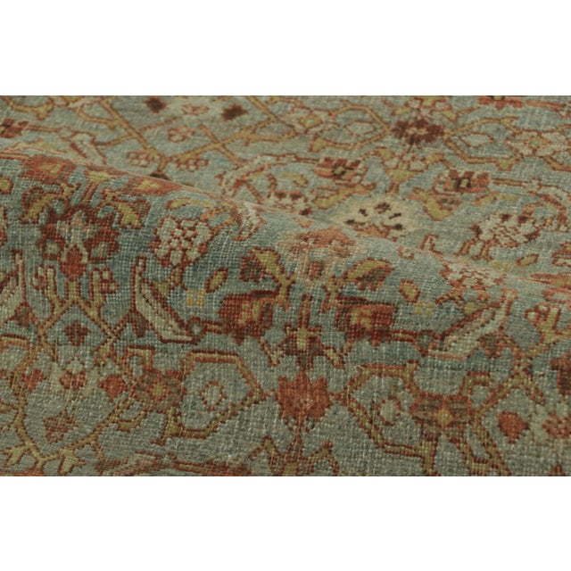 Antique Distressed Bidjar Runner With Floral Geometric Pattern - Rug & Kilim For Sale In New York - Image 6 of 7