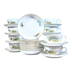 Mid-Century Holiday Tea Set - Set of 30